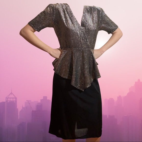 80s AfterHours Metallic Dress - Picture 1 of 3